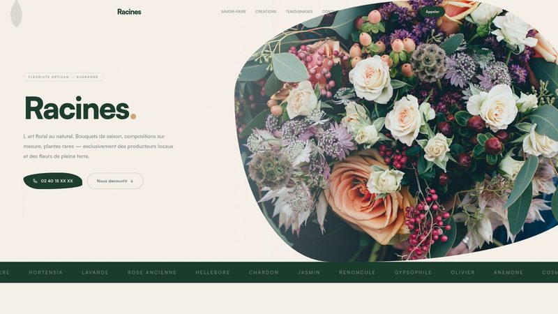 Site Fleuriste Botanique