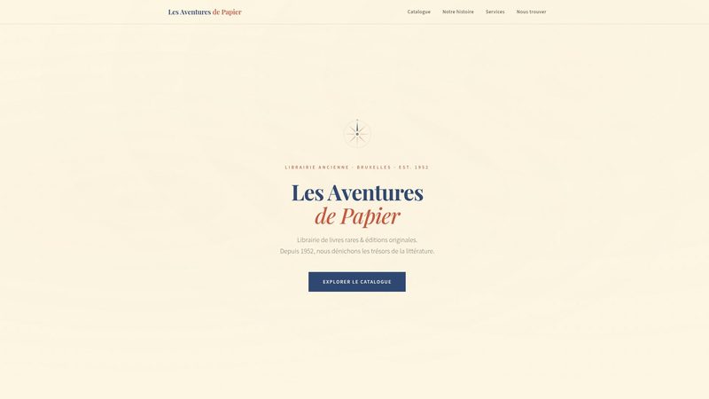 Site Aventures de Papier