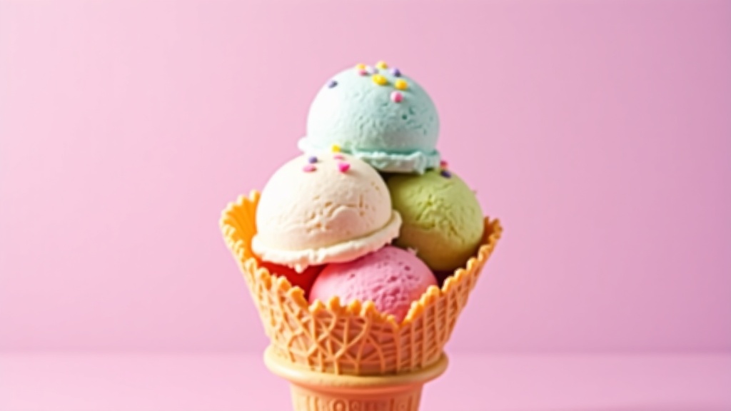 Glaces artisanales color&eacute;es