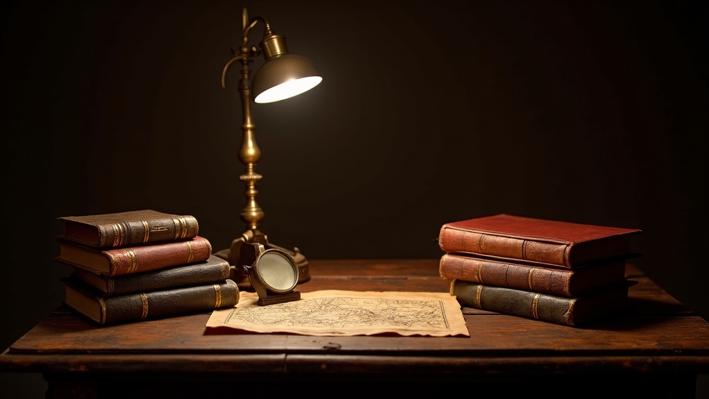 Livres rares et éditions anciennes sur une table en bois